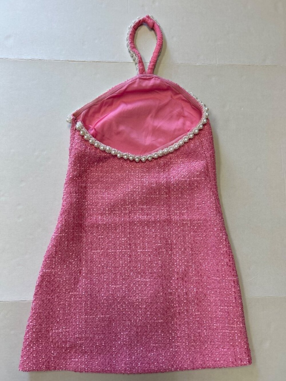 HYACINTH HOUSE Tweed & Pearl Petra Mini Dress Berry Size XS (X2) - Picture 8 of 11